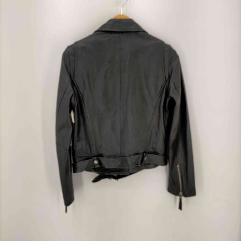 ザラ ZARA シープレザーライダースジャケット レディース import:L