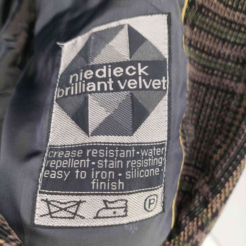 ニーディック ベルベット niedieck brilliant velvet ベロア チェック ツイード テーラード ジャケット メンズ