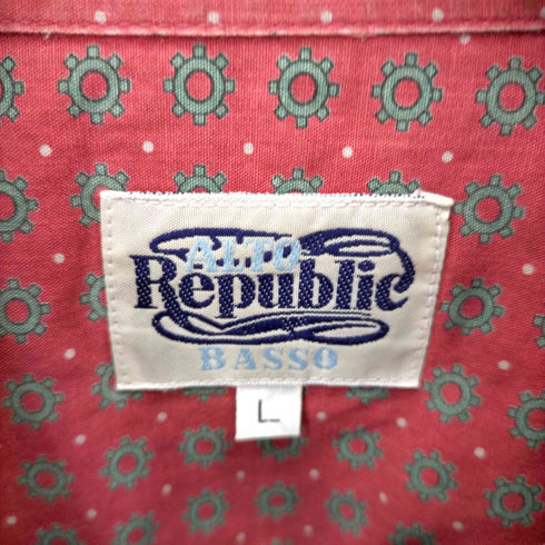 ALTO BASSO REPUBLIC 剣襟 総柄 L/Sシャツ メンズ JPN:L