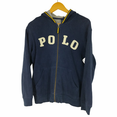 ポロバイラルフローレン Polo by RALPH LAUREN 90S フロントロゴ刺繍ジップパーカー メンズ JPN:L