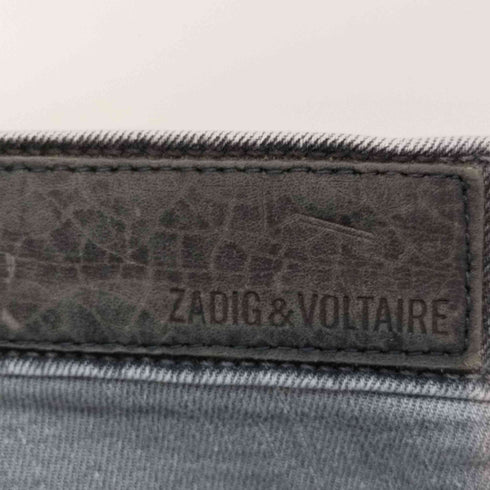 ザディグ エ ヴォルテール ZADIG&VOLTAIRE スタッツ付き テーパードデニムパンツ レディース US:26-27