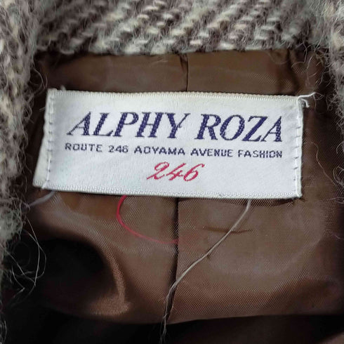 ALPHY ROZA ウール100%ダブルテーラードジャケット レディース 9号