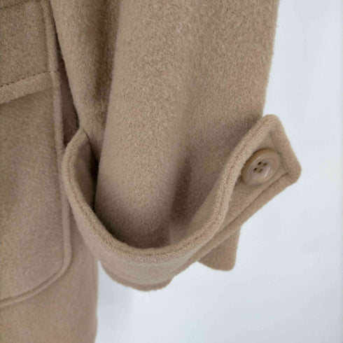 ミッシェルクラン MICHEL KLEIN ウール混 フーディーコート レディース 38
