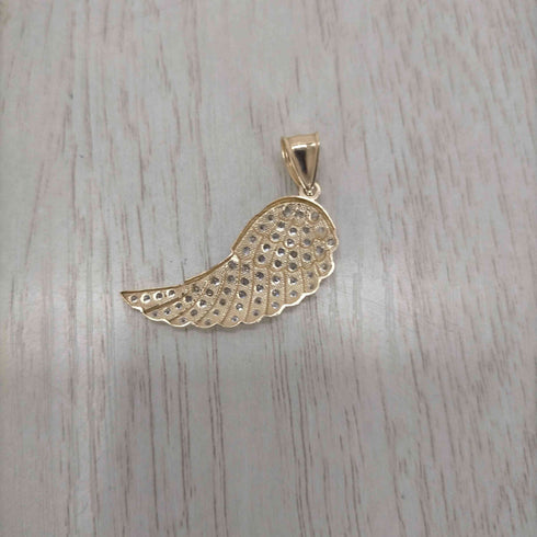 angel wing pendant 10K ASK フェザー ストーン ペンダントトップ メンズ