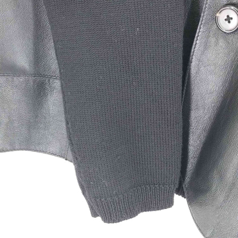 ジルサンダー JIL SANDER RAF SIMONS レザー切替テーラードジャケット メンズ EUR:46