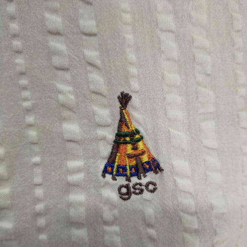 ゴースローキャラバン go slow caravan ロゴ刺繍 シアサッカー 配色 ベースボールシャツ メンズ JPN:3
