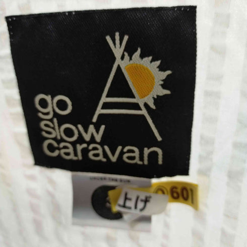 ゴースローキャラバン go slow caravan ロゴ刺繍 シアサッカー 配色 ベースボールシャツ メンズ JPN:3