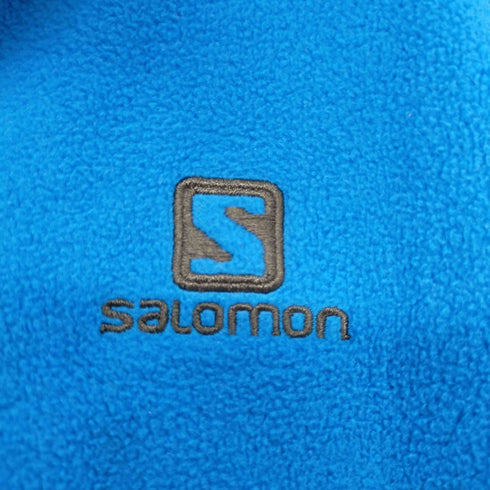 サロモン SALOMON ロゴ刺繍 ハーフジップ フリースジャケット メンズ JPN:XL