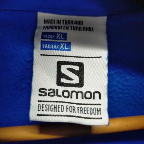 サロモン SALOMON ロゴ刺繍 ハーフジップ フリースジャケット メンズ JPN:XL
