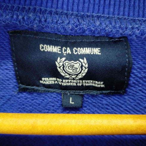 コムサコミューン COMME CA COMMUNE ワンポイント刺繍 ポケット クルーネックスウェット メンズ JPN:L