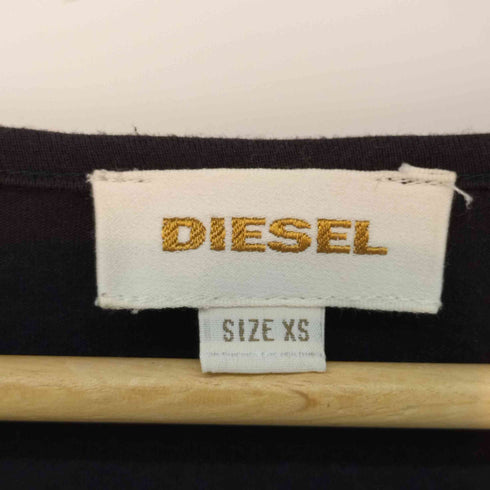 ディーゼル DIESEL 前面プリント Uネックカットソー チュニック レディース import:XS