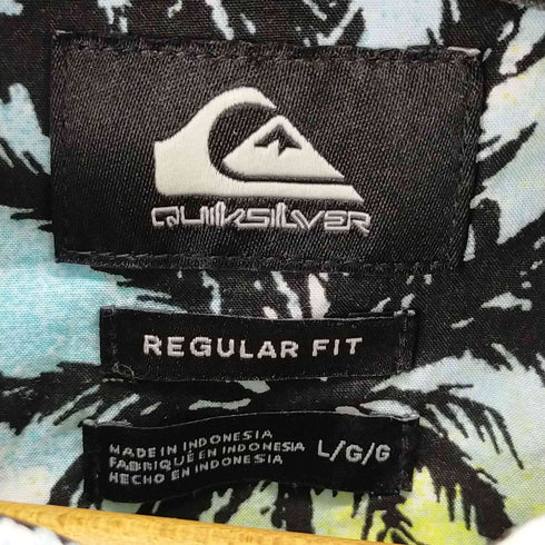 クイックシルバー Quiksilver ヤシの木柄アロハシャツ メンズ JPN:L
