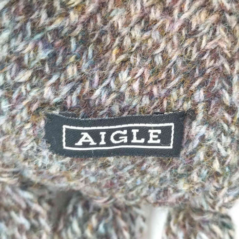 エーグル AIGLE ポケット付き ニットマフラー メンズ