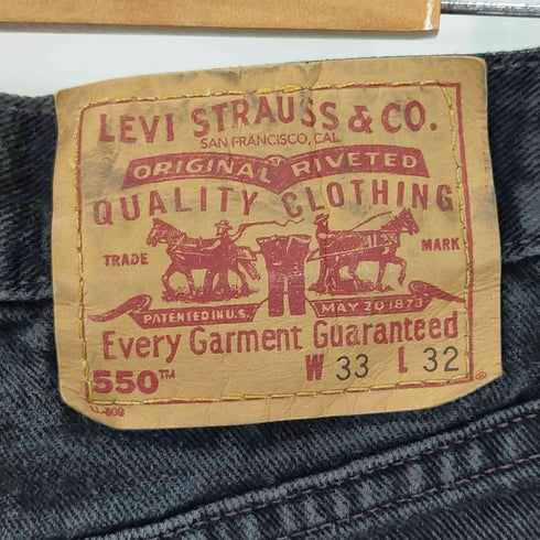 リーバイス Levis 00S Relaxed Fit Black Denim Pants メンズ 33/32