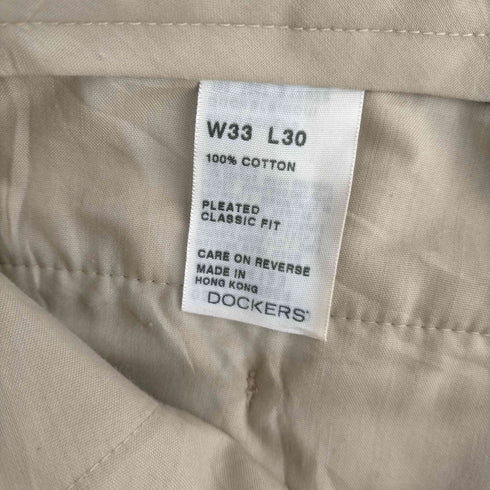 ドッカーズ DOCKERS 香港製 タック パンツ メンズ W33×L30