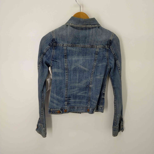エズラフィッチ EZRA FITCH クラッシュダメージ加工 デニムジャケット トラッカージャケット ピンズ レディース