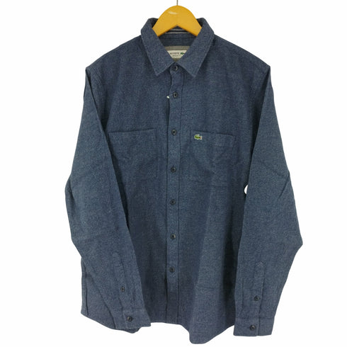 ラコステ LACOSTE ワンポイント刺繍シャモアクロスシャツ メンズ M/L