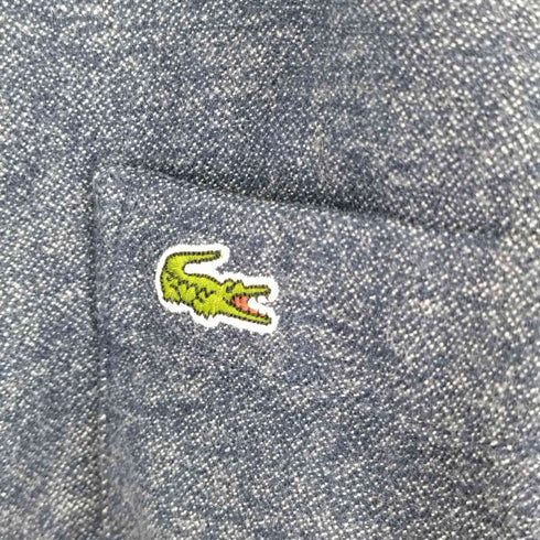 ラコステ LACOSTE ワンポイント刺繍シャモアクロスシャツ メンズ M/L