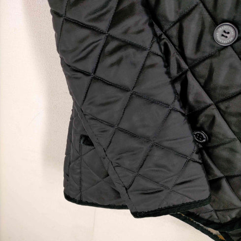 トラディショナルウェザーウェア Traditional Weatherwear 裏地レオパード キルティングフーデッドジャケット レディース