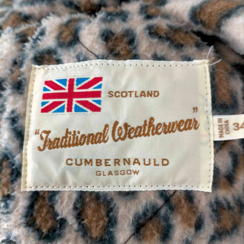 トラディショナルウェザーウェア Traditional Weatherwear 裏地レオパード キルティングフーデッドジャケット レディース
