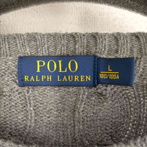ポロラルフローレン POLO RALPH LAUREN ポニー刺しゅうケーブルニットセーター メンズ JPN:L