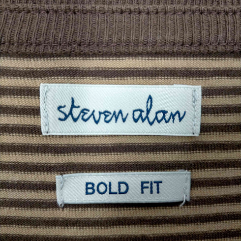 スティーブンアラン Steven Alan LIGHT HI-DENS BORDER RINGER TEE ボーダークルーネックカットソー メンズ JPN:M