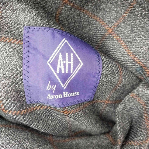 エーボンハウス AVON HOUSE 格子チェック 3Bウールテーラードジャケット メンズ