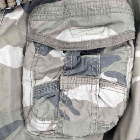 EQUIPMENT GOA フレアカモパンツ 裾ジップ ドローコード サスペンダーY2K メンズ ONE SIZE