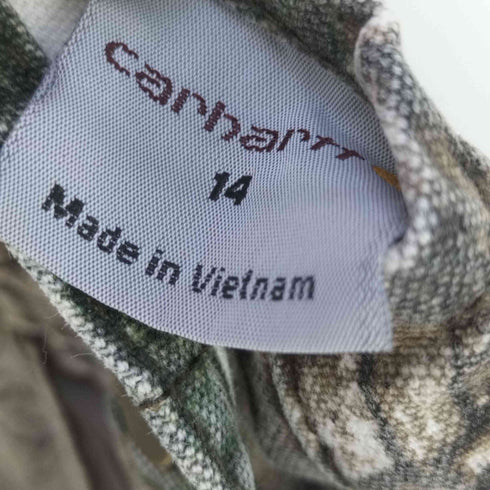 カーハート Carhartt ベトナム製 コットン ダック地 リアルツリーカモ ダブルニー オーバーオール メンズ 14