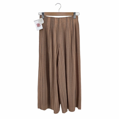 プリーツプリーズイッセイミヤケ PLEATS PLEASE ISSEY MIYAKE リネン混 プリーツワイドパンツ レディース