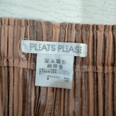 プリーツプリーズイッセイミヤケ PLEATS PLEASE ISSEY MIYAKE リネン混 プリーツワイドパンツ レディース