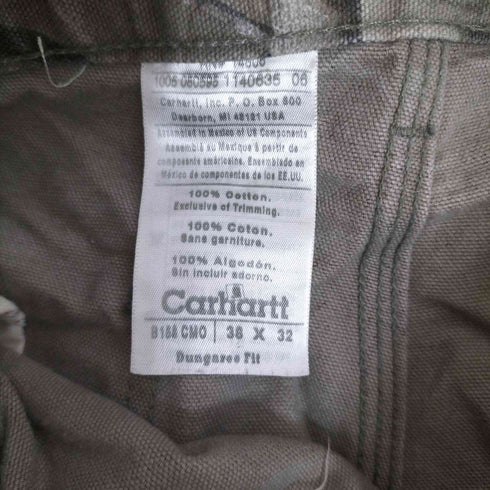 カーハート Carhartt DUNGAREE FIT コットン ダック地 リアルツリーカモ ペインターパンツ メンズ 38×32