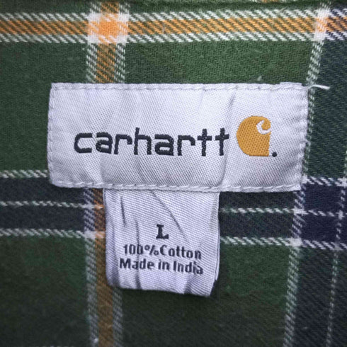 カーハート Carhartt コットン フランネルシャツ メンズ import:L