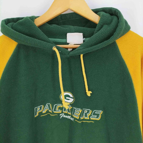 エヌエフエル NFL フットボール チームロゴ刺繍 ラグラン フリース プルオーバーパーカー メンズ