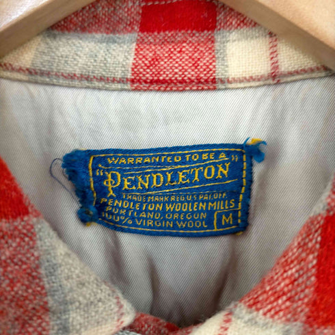 ペンドルトン PENDLETON オープンカラー ボックス チェックフランネルシャツ ボードシャツ メンズ import:M