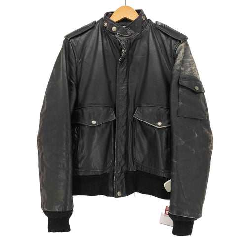 ショット Schott SPORTSWEAR MADE IN USA 70S~80S シガレットポケット レザーフライトジャケット メンズ US:38