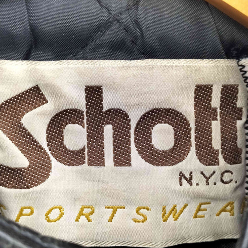 ショット Schott SPORTSWEAR MADE IN USA 70S~80S シガレットポケット レザーフライトジャケット メンズ US:38