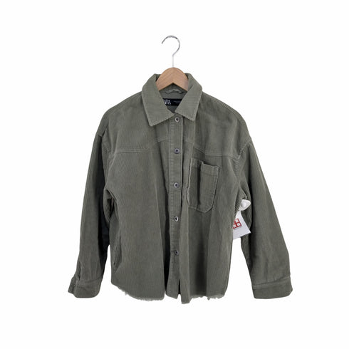 ザラ ZARA CORDUROY OVERSHIRT レディース import:XS