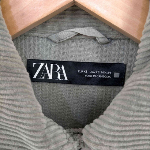 ザラ ZARA CORDUROY OVERSHIRT レディース import:XS