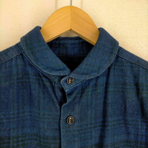 ワイズ Y’s インディゴ染チェック柄シャツ レディース 1