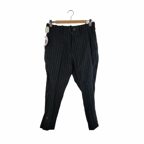 ワイズ Y’s 16AW ウールストライプ 裾切替 裾スナップ スラックス レディース 1