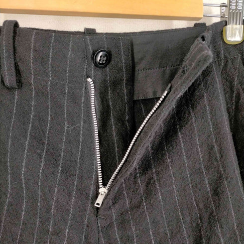 ワイズ Y’s 16AW ウールストライプ 裾切替 裾スナップ スラックス レディース 1