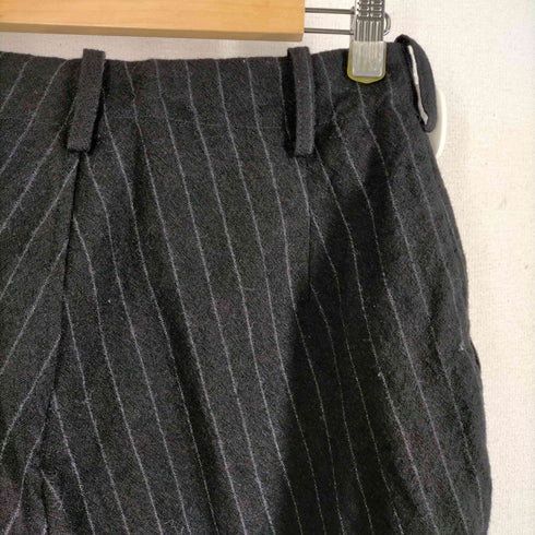 ワイズ Y’s 16AW ウールストライプ 裾切替 裾スナップ スラックス レディース 1