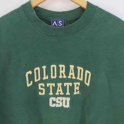AS sports メキシコ製 コットンポリ カレッジロゴ刺繍 スウェット メンズ import:L