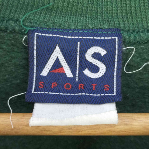 AS sports メキシコ製 コットンポリ カレッジロゴ刺繍 スウェット メンズ import:L
