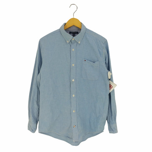 トミーヒルフィガー TOMMY HILFIGER SLIM FIT ロゴ刺繍 ボタンダウンシャツ メンズ import:XL