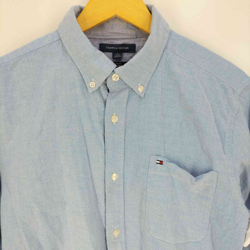 トミーヒルフィガー TOMMY HILFIGER SLIM FIT ロゴ刺繍 ボタンダウンシャツ メンズ import:XL
