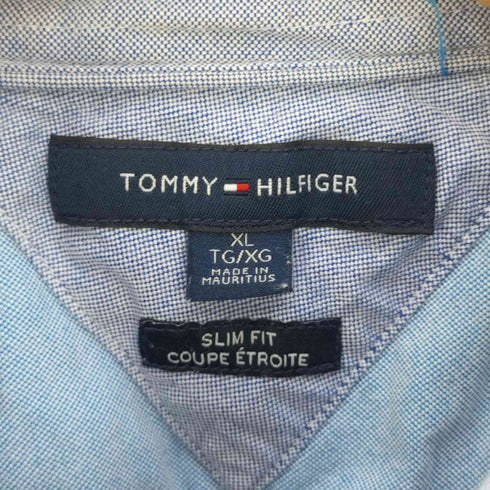 トミーヒルフィガー TOMMY HILFIGER SLIM FIT ロゴ刺繍 ボタンダウンシャツ メンズ import:XL