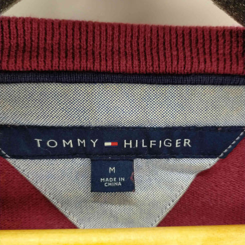 トミーヒルフィガー TOMMY HILFIGER ロゴ刺繍 Vネックニット メンズ JPN:M