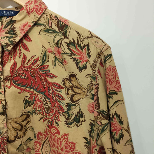 チャップス CHAPS 総柄 フラワーモチーフ ロングスリーブシャツ レディース import:L